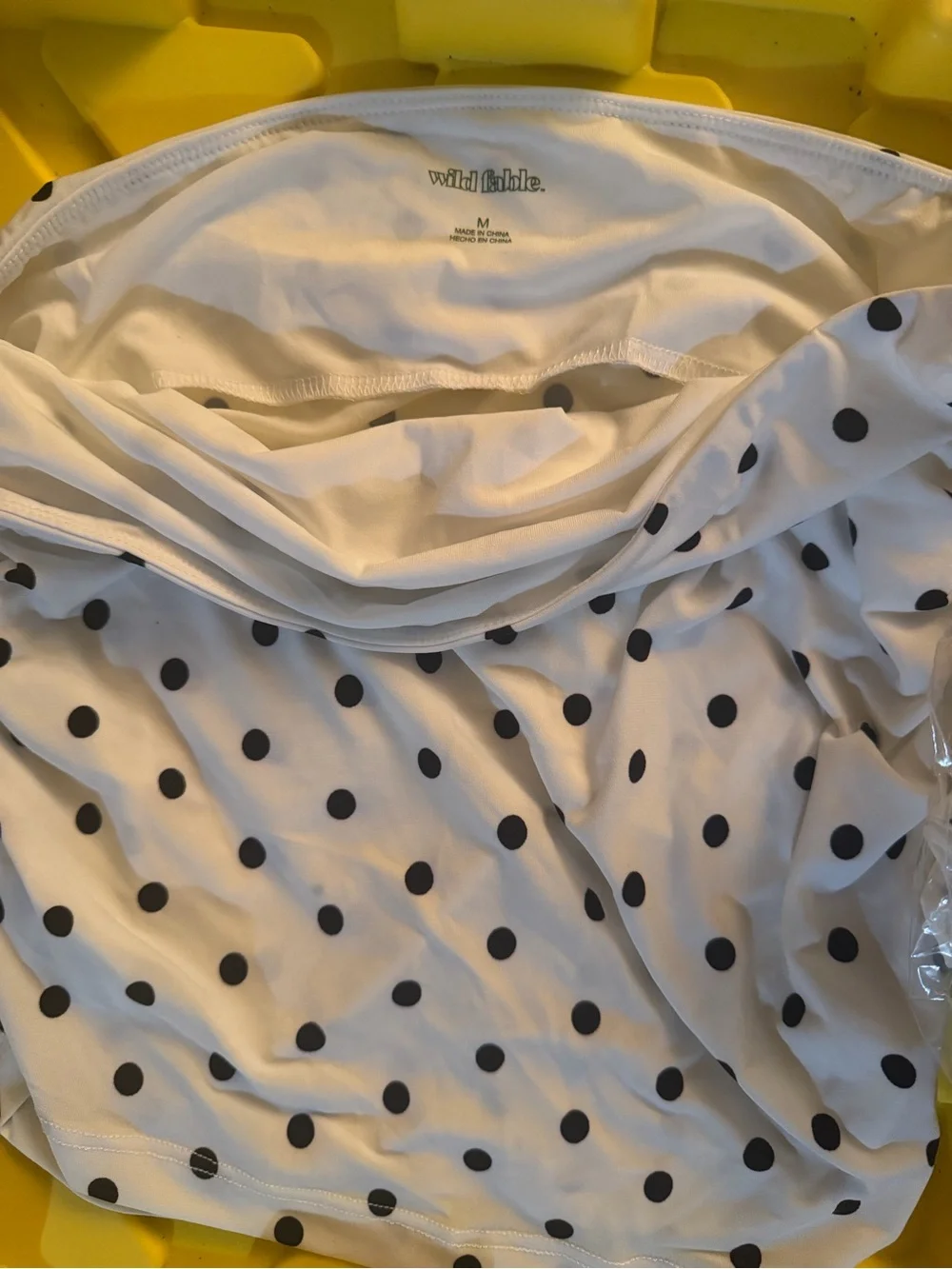 Youth tub Top- Polka Dot White and Black Headband Set